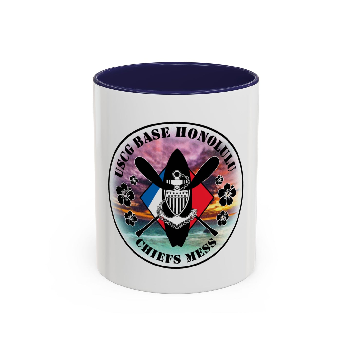 USCG Base Honolulu Chiefs Mess (U.S. Coast Guard) Accent Coffee Mug