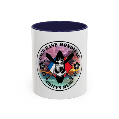 USCG Base Honolulu Chiefs Mess (U.S. Coast Guard) Accent Coffee Mug