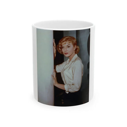 Leslie Parrish #03 (Vintage Female Icon) White Coffee Mug-11oz-Go Mug Yourself