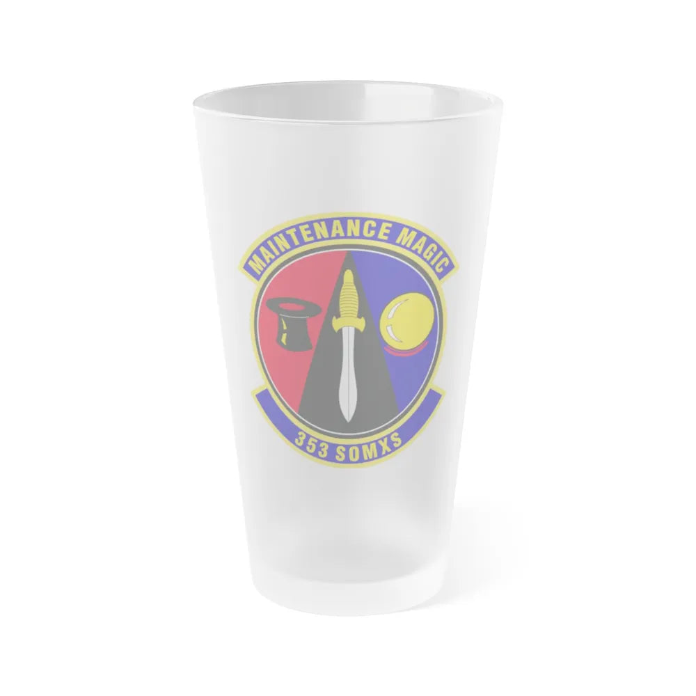 353d Special Operations Maintenance Squadron (U.S. Air Force) Frosted Pint Glass 16oz-16oz-Frosted-Go Mug Yourself