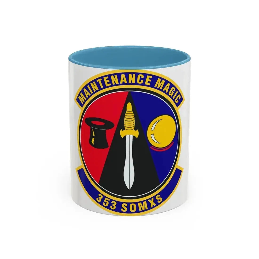 353d Special Operations Maintenance Squadron (U.S. Air Force) Accent Coffee Mug 11oz Light Blue - Go Mug Yourself
