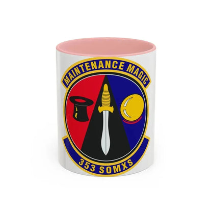353d Special Operations Maintenance Squadron (U.S. Air Force) Accent Coffee Mug 11oz Pink - Go Mug Yourself