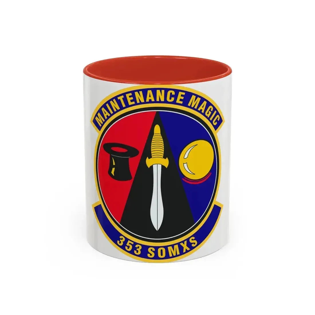 353d Special Operations Maintenance Squadron (U.S. Air Force) Accent Coffee Mug 11oz Red - Go Mug Yourself
