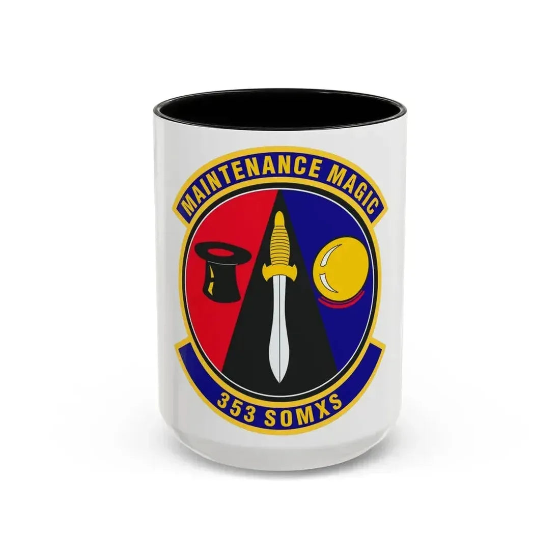 353d Special Operations Maintenance Squadron (U.S. Air Force) Accent Coffee Mug 15oz Black - Go Mug Yourself