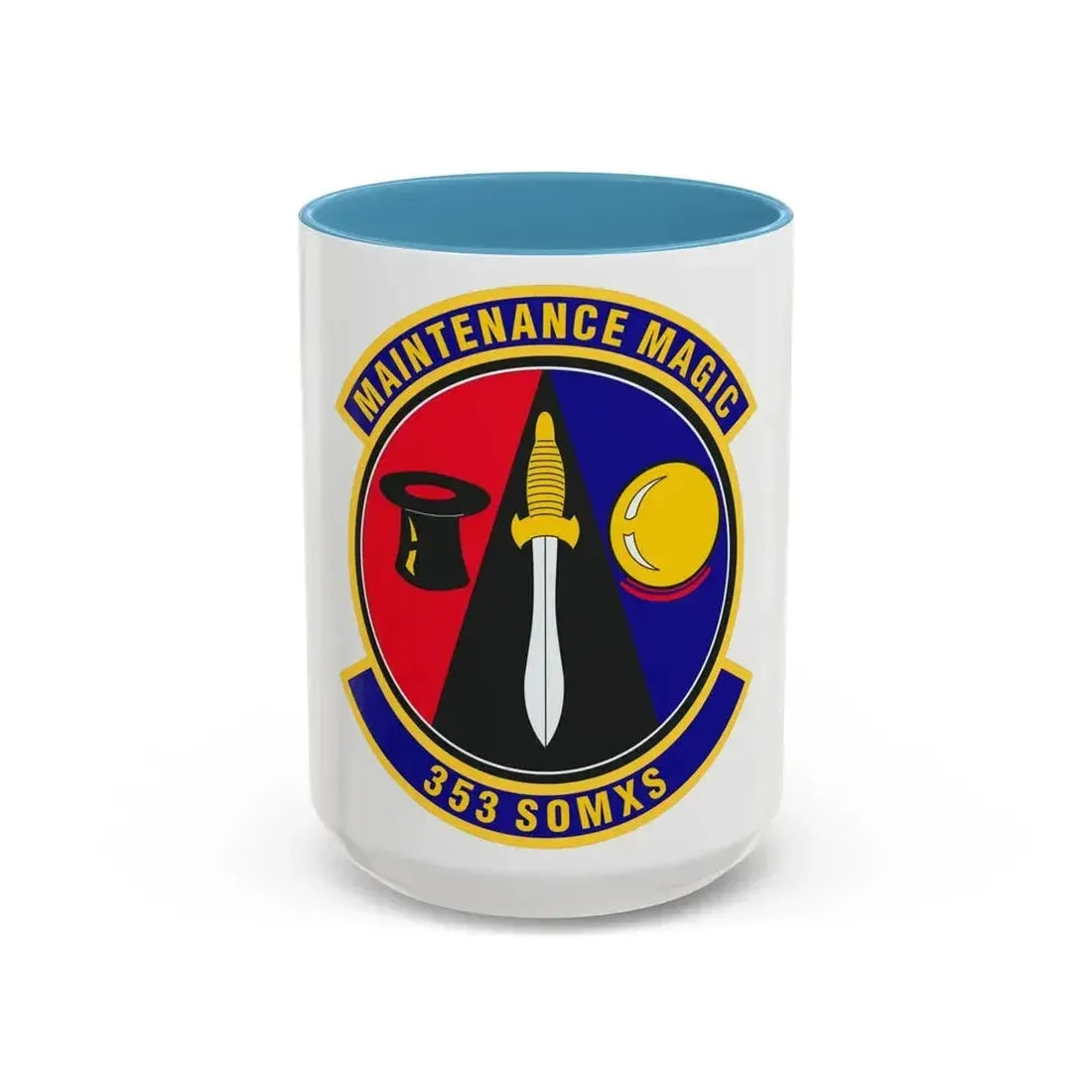 353d Special Operations Maintenance Squadron (U.S. Air Force) Accent Coffee Mug 15oz Light Blue - Go Mug Yourself