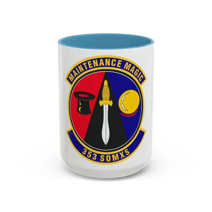 353d Special Operations Maintenance Squadron (U.S. Air Force) Accent Coffee Mug 15oz Light Blue - Go Mug Yourself