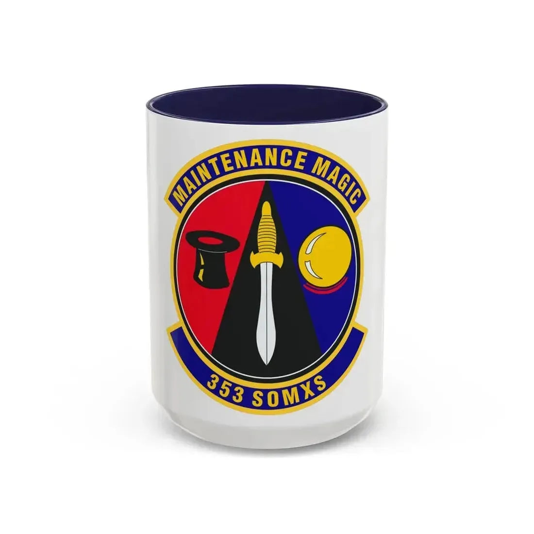 353d Special Operations Maintenance Squadron (U.S. Air Force) Accent Coffee Mug 15oz Navy - Go Mug Yourself