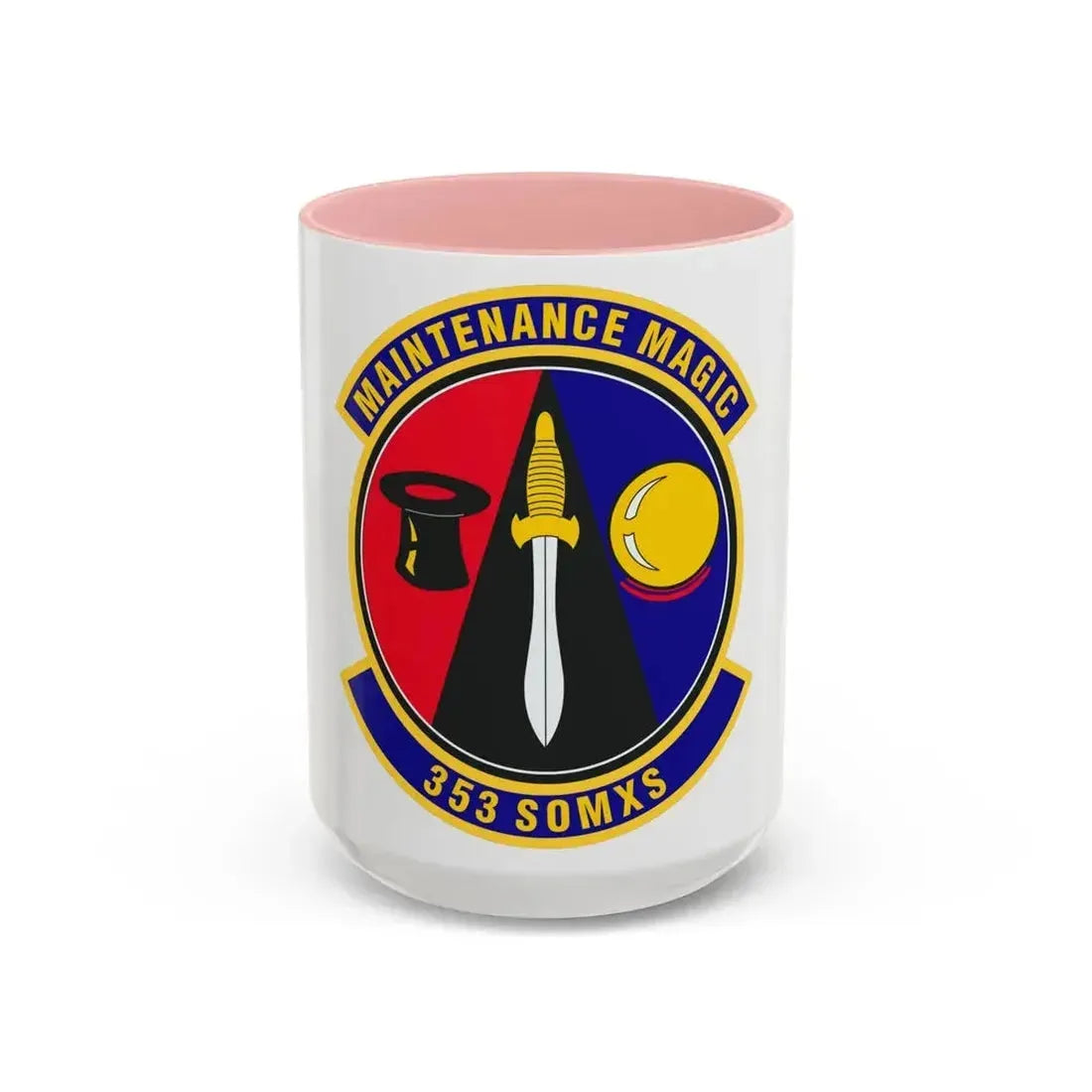 353d Special Operations Maintenance Squadron (U.S. Air Force) Accent Coffee Mug 15oz Pink - Go Mug Yourself