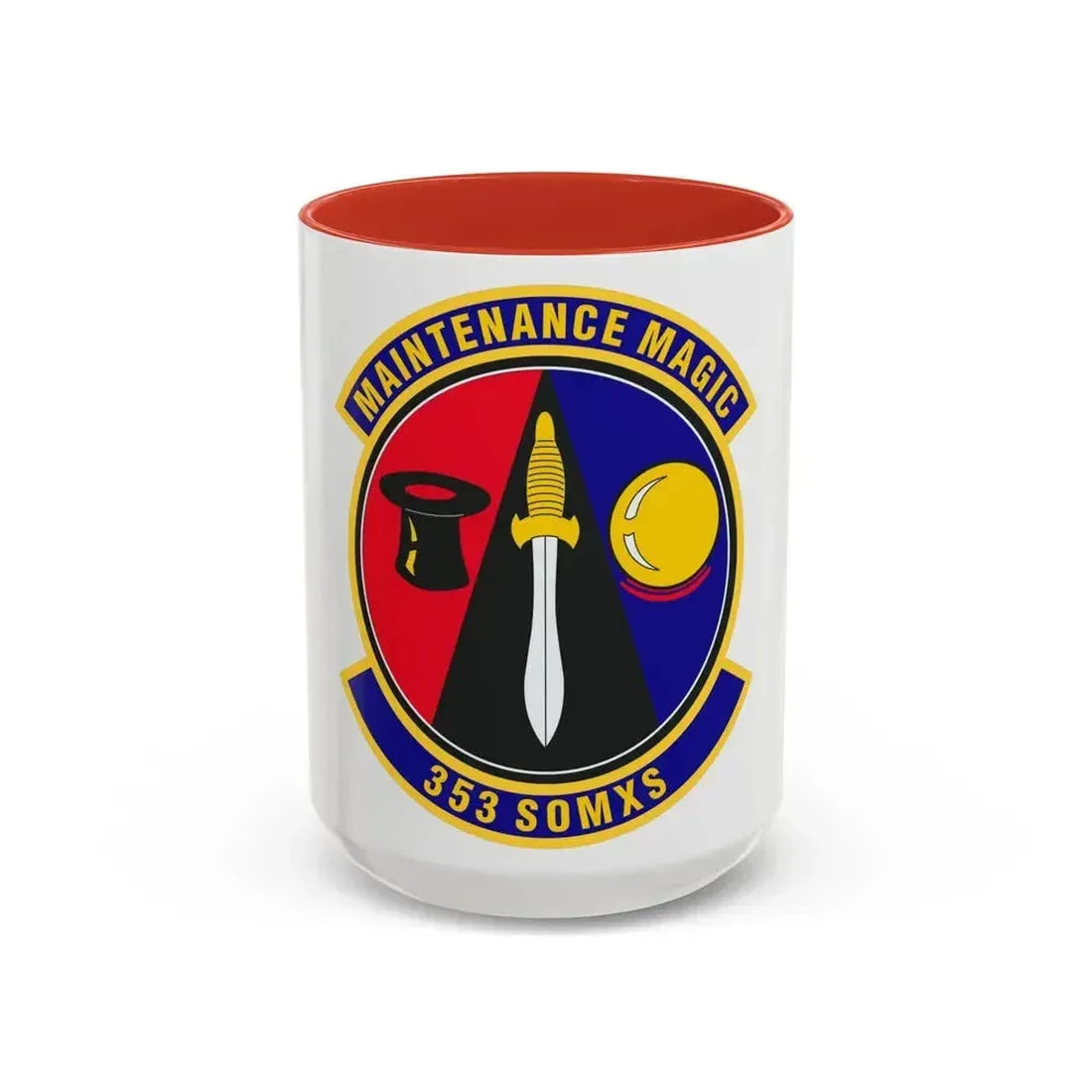 353d Special Operations Maintenance Squadron (U.S. Air Force) Accent Coffee Mug 15oz Red - Go Mug Yourself
