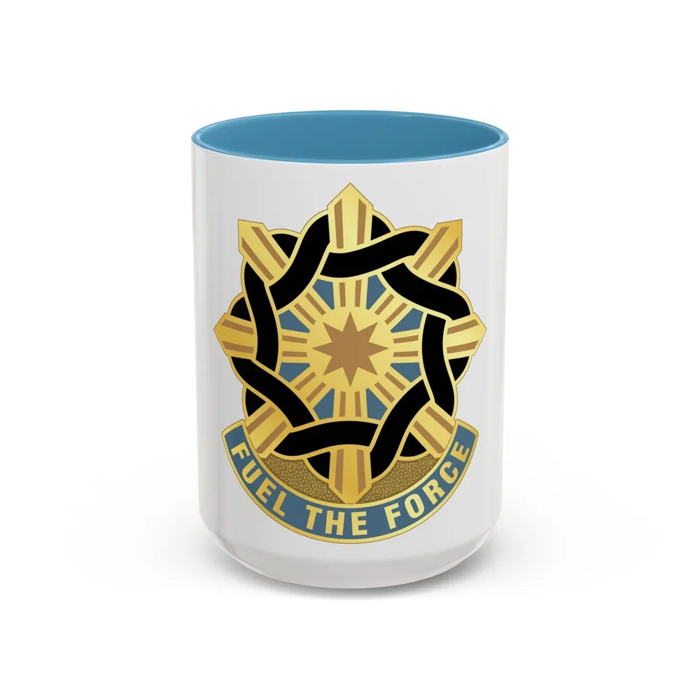 354 Quartermaster Group (U.S. Army) Accent Coffee Mug-15oz-Light Blue-Go Mug Yourself