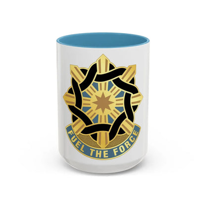 354 Quartermaster Group (U.S. Army) Accent Coffee Mug-15oz-Light Blue-Go Mug Yourself