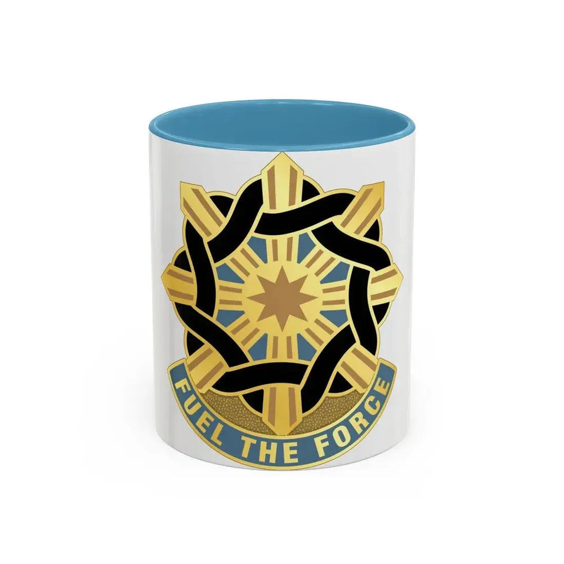 354 Quartermaster Group (U.S. Army) Accent Coffee Mug 11oz Light Blue - Go Mug Yourself