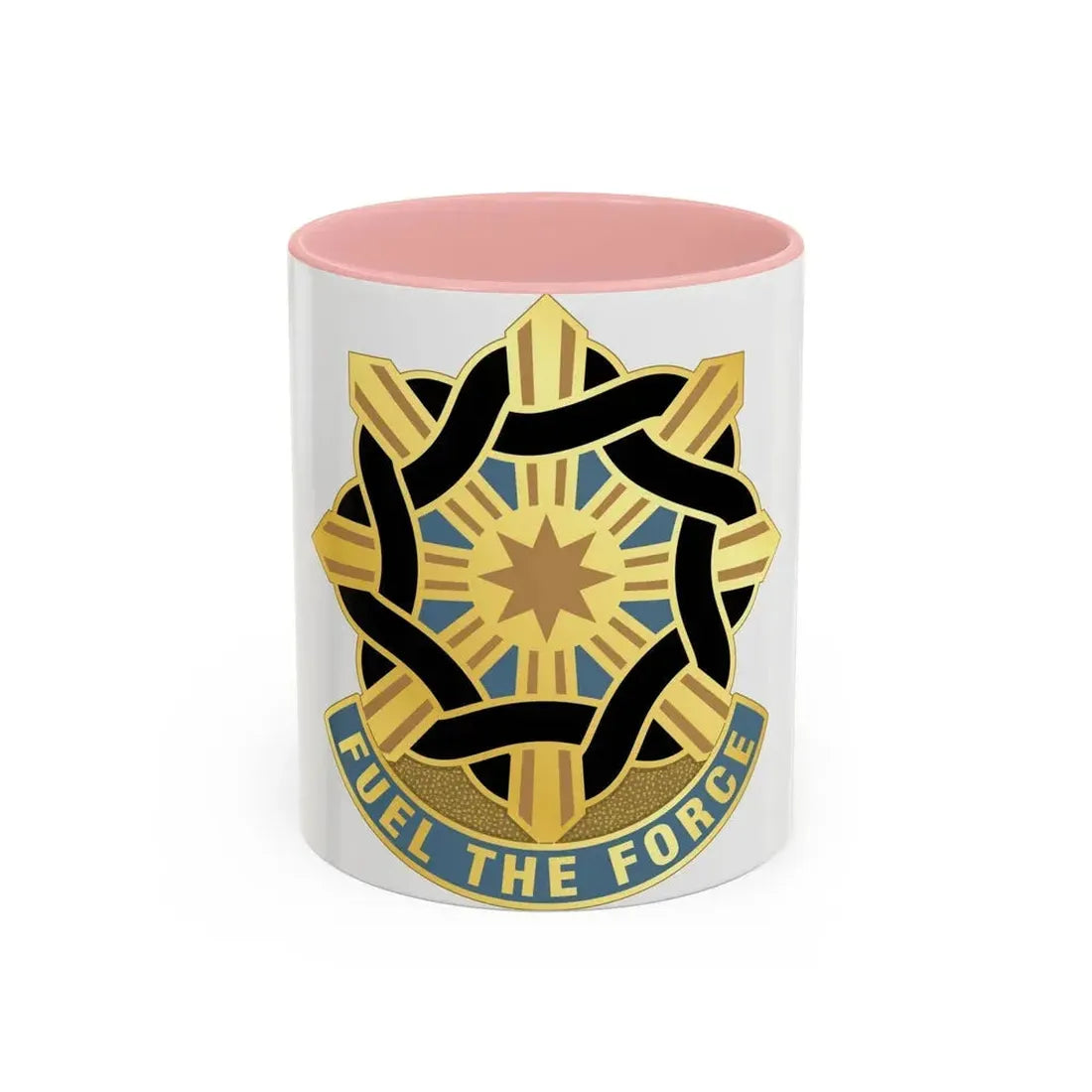 354 Quartermaster Group (U.S. Army) Accent Coffee Mug 11oz Pink - Go Mug Yourself