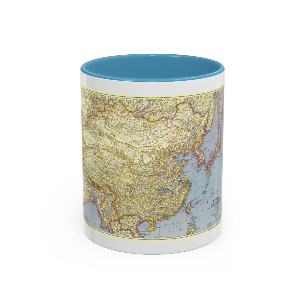 China (1945) (Map) Accent Coffee Mug