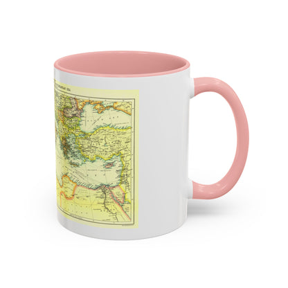 Mediterranean - Countries Bordering the (1912) (Map) Accent Coffee Mug