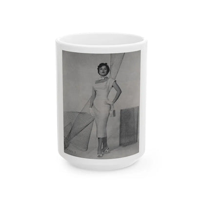 Carol Ohmart #58 - Page 1, Photo 2 of 4 Cropped from International Photographer Mag. June '55 (Vintage Female Icon) White Coffee Mug-15oz-Go Mug Yourself