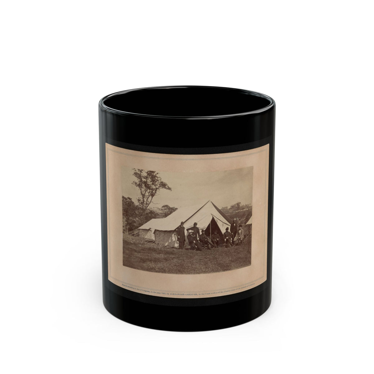 Gen. Randolph B. Marcy With Officers And Civilians At Army Of The Potomac Headquarters. Antietam, Md. (U.S. Civil War) Black Coffee Mug