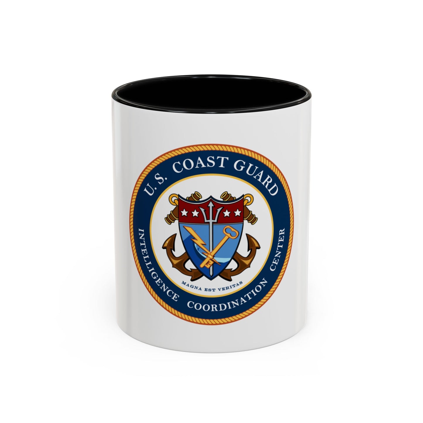 USCG Intelligence Coordination Center (U.S. Coast Guard) Accent Coffee Mug