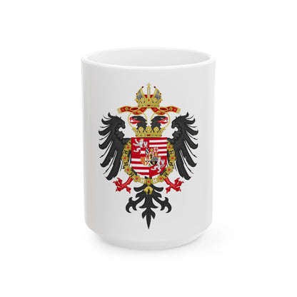 Greater Coat of Arms of Ferdinand I, Holy Roman Emperor - White Coffee Mug