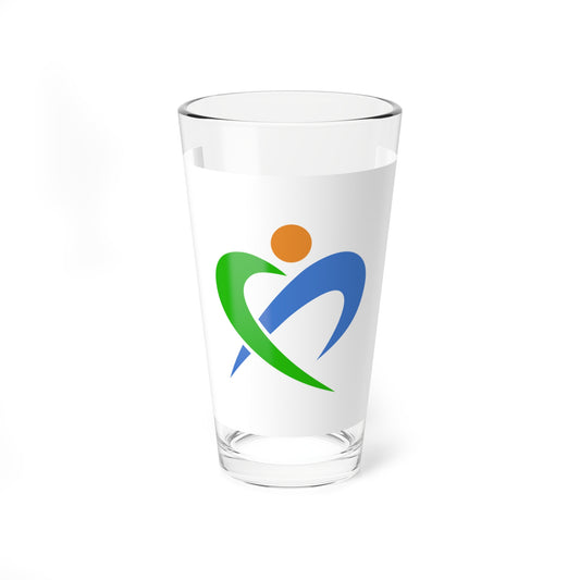 Flag of Yasu Shiga (Japan) Pint Glass 16oz