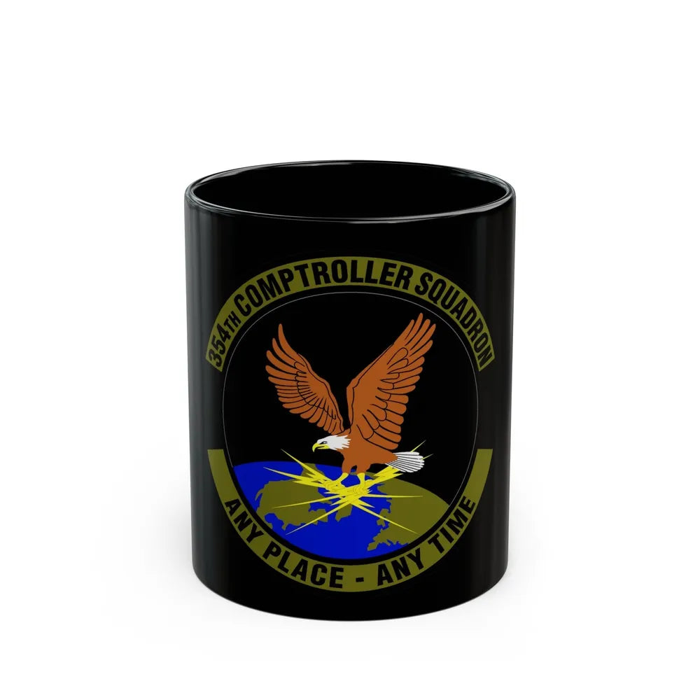 354th Comptroller Squadron (U.S. Air Force) Black Coffee Mug-11oz-Go Mug Yourself