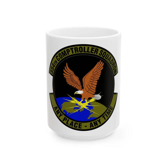 354th Comptroller Squadron (U.S. Air Force) White Coffee Mug-15oz-Go Mug Yourself