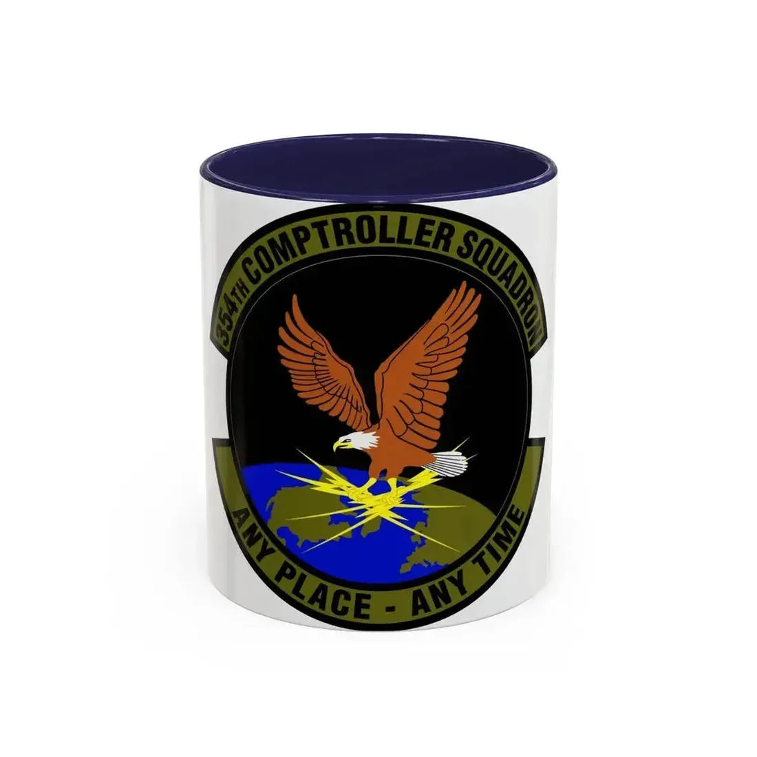 354th Comptroller Squadron (U.S. Air Force) Accent Coffee Mug 11oz Navy - Go Mug Yourself