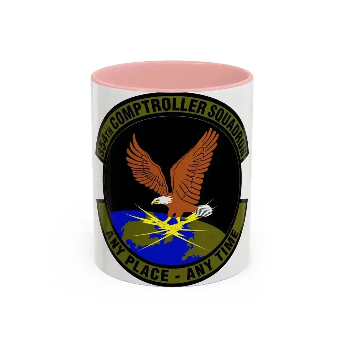 354th Comptroller Squadron (U.S. Air Force) Accent Coffee Mug 11oz Pink - Go Mug Yourself