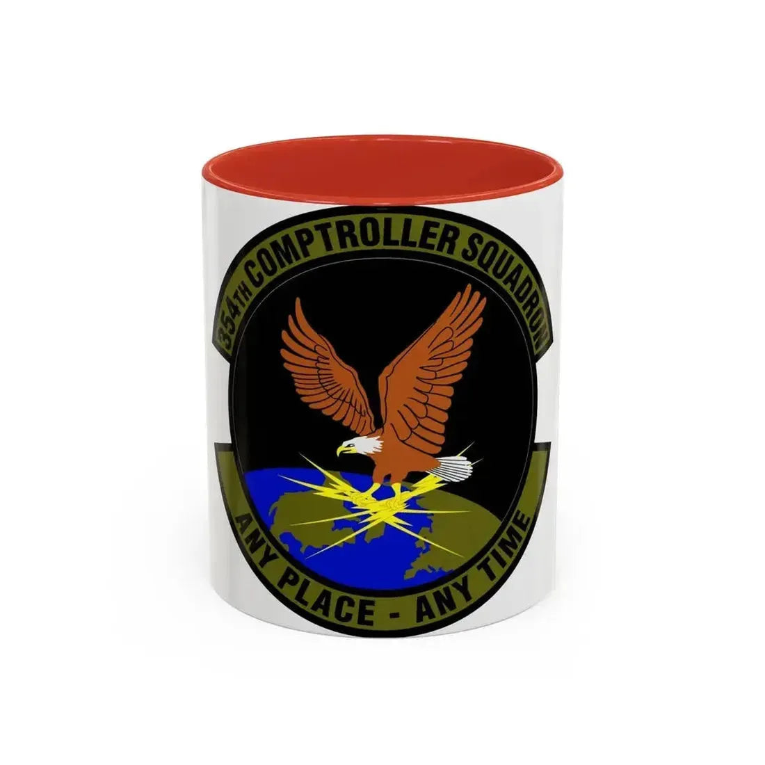 354th Comptroller Squadron (U.S. Air Force) Accent Coffee Mug 11oz Red - Go Mug Yourself