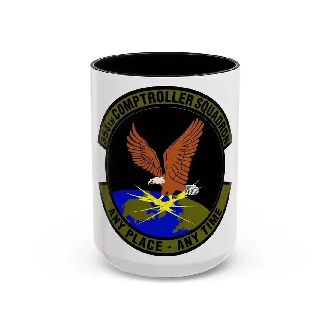 354th Comptroller Squadron (U.S. Air Force) Accent Coffee Mug 15oz Black - Go Mug Yourself