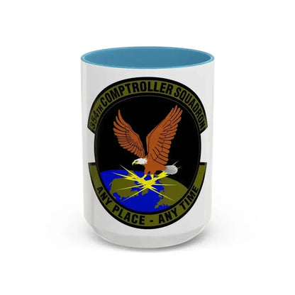 354th Comptroller Squadron (U.S. Air Force) Accent Coffee Mug 15oz Light Blue - Go Mug Yourself