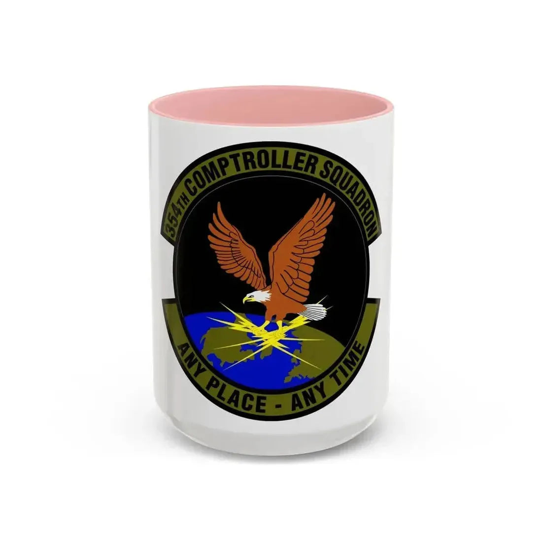 354th Comptroller Squadron (U.S. Air Force) Accent Coffee Mug 15oz Pink - Go Mug Yourself