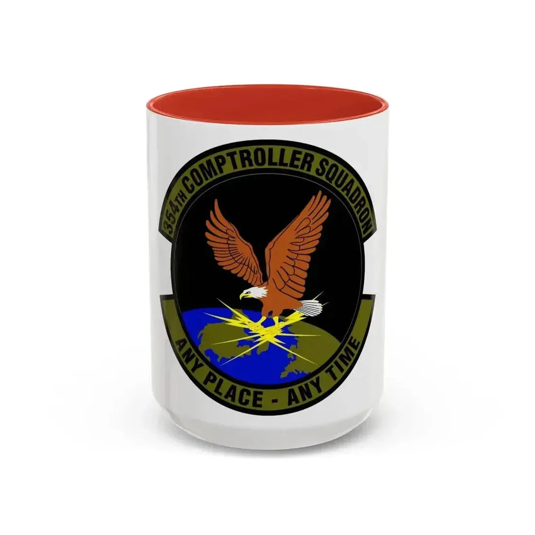 354th Comptroller Squadron (U.S. Air Force) Accent Coffee Mug 15oz Red - Go Mug Yourself