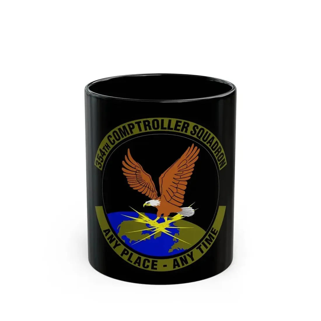 354th Comptroller Squadron (U.S. Air Force) Black Coffee Mug 11oz - Go Mug Yourself