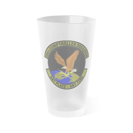 354th Comptroller Squadron (U.S. Air Force) Frosted Pint Glass 16oz 16oz Frosted - Go Mug Yourself