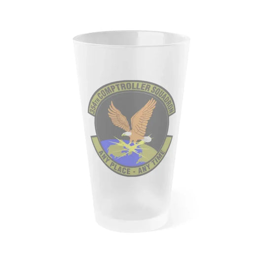 354th Comptroller Squadron (U.S. Air Force) Frosted Pint Glass 16oz 16oz Frosted - Go Mug Yourself