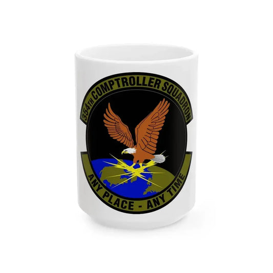 354th Comptroller Squadron (U.S. Air Force) White Coffee Mug 15oz - Go Mug Yourself