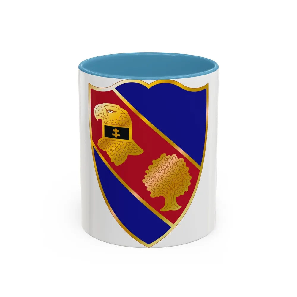 354th Infantry Regiment (U.S. Army) Accent Coffee Mug-11oz-Light Blue-Go Mug Yourself