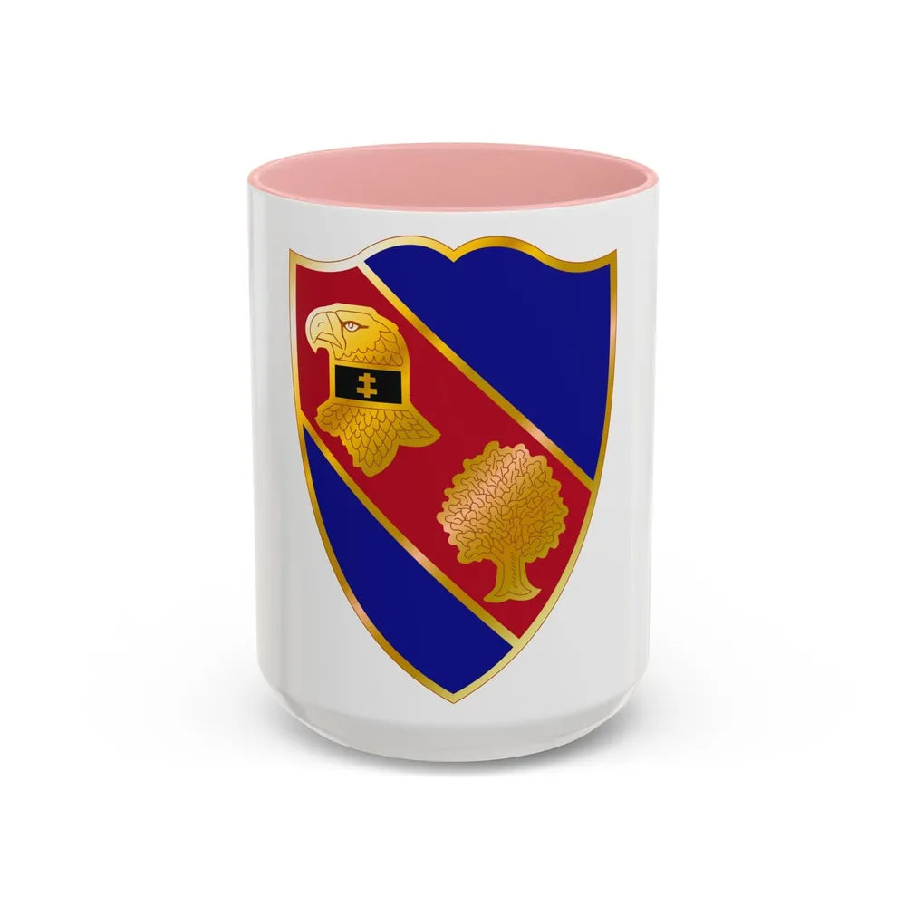 354th Infantry Regiment (U.S. Army) Accent Coffee Mug-15oz-Pink-Go Mug Yourself