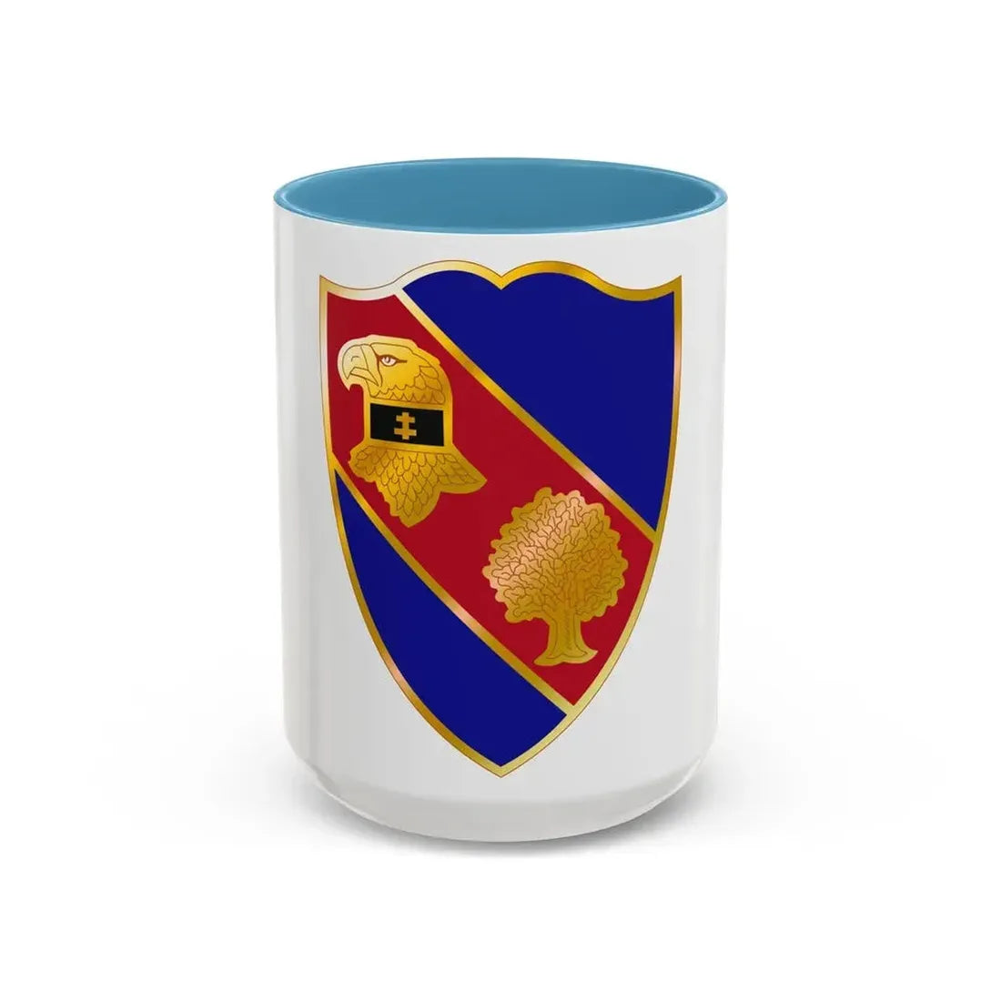 354th Infantry Regiment (U.S. Army) Accent Coffee Mug 15oz Light Blue - Go Mug Yourself