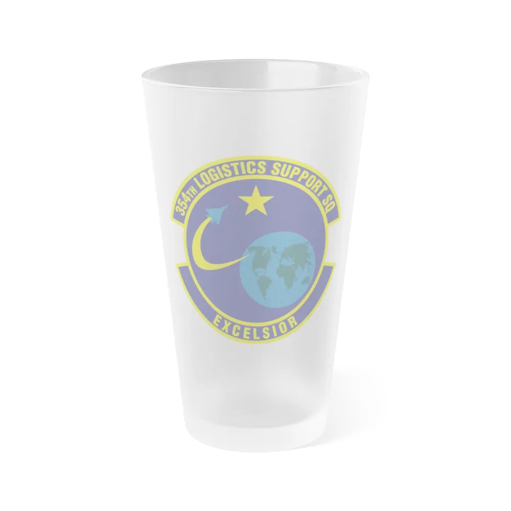 354th Logistics Support Squadron (U.S. Air Force) Frosted Pint Glass 16oz-16oz-Frosted-Go Mug Yourself