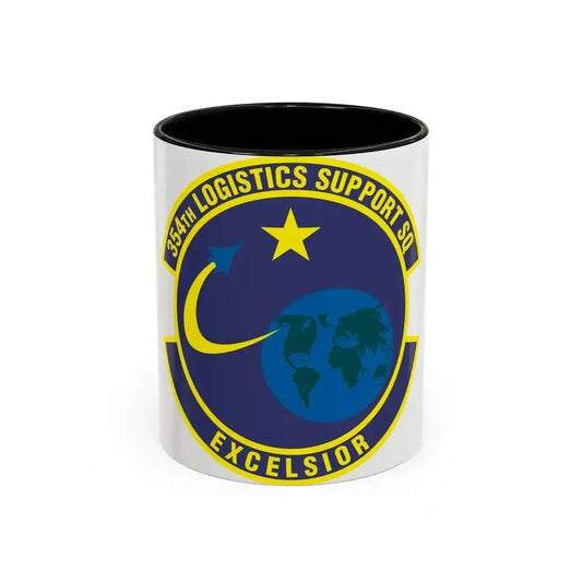 354th Logistics Support Squadron (U.S. Air Force) Accent Coffee Mug 11oz Black - Go Mug Yourself