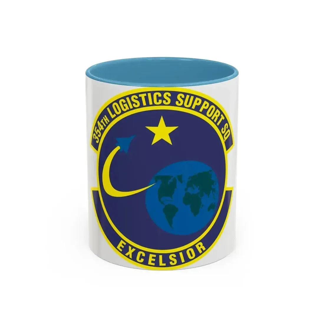 354th Logistics Support Squadron (U.S. Air Force) Accent Coffee Mug 11oz Light Blue - Go Mug Yourself