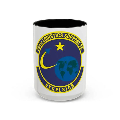 354th Logistics Support Squadron (U.S. Air Force) Accent Coffee Mug 15oz Black - Go Mug Yourself