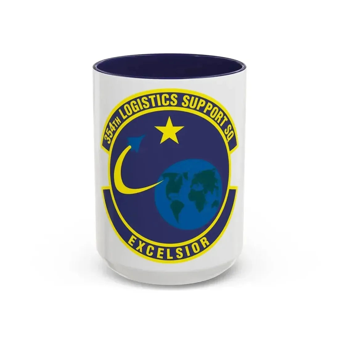 354th Logistics Support Squadron (U.S. Air Force) Accent Coffee Mug 15oz Navy - Go Mug Yourself