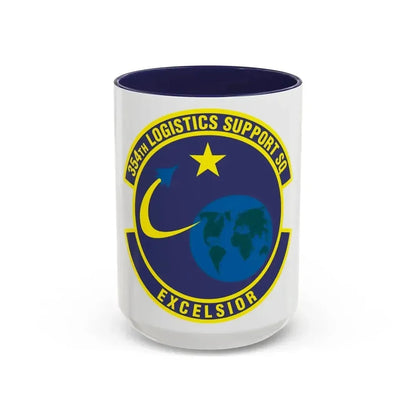 354th Logistics Support Squadron (U.S. Air Force) Accent Coffee Mug 15oz Navy - Go Mug Yourself