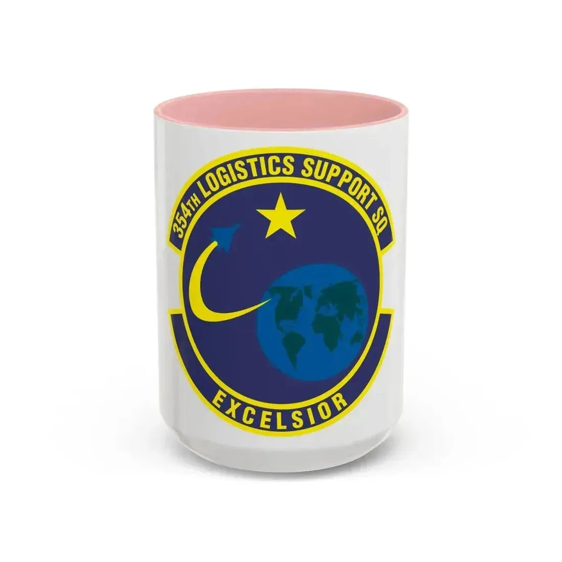 354th Logistics Support Squadron (U.S. Air Force) Accent Coffee Mug 15oz Pink - Go Mug Yourself