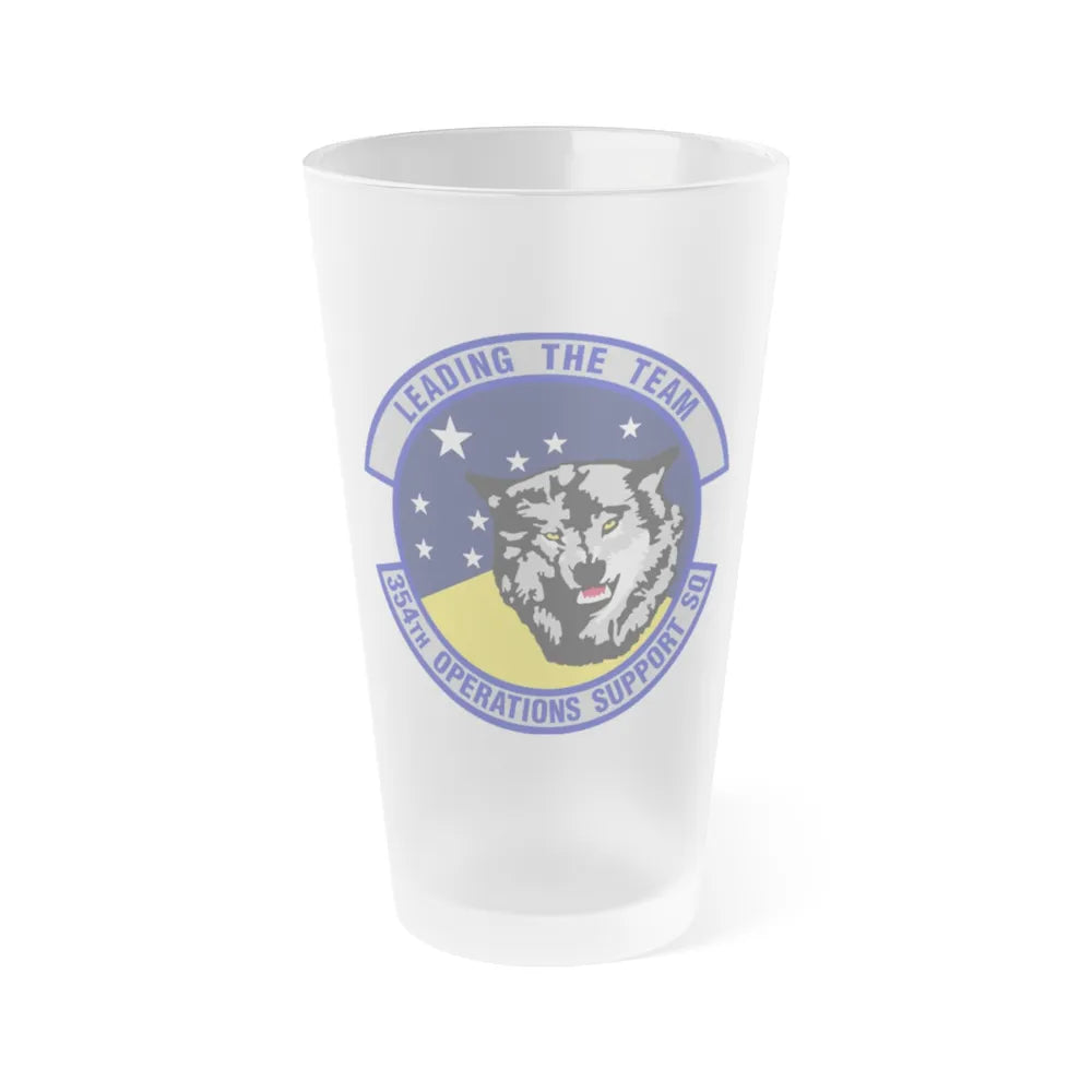 354th Operations Support Squadron (U.S. Air Force) Frosted Pint Glass 16oz-16oz-Frosted-Go Mug Yourself