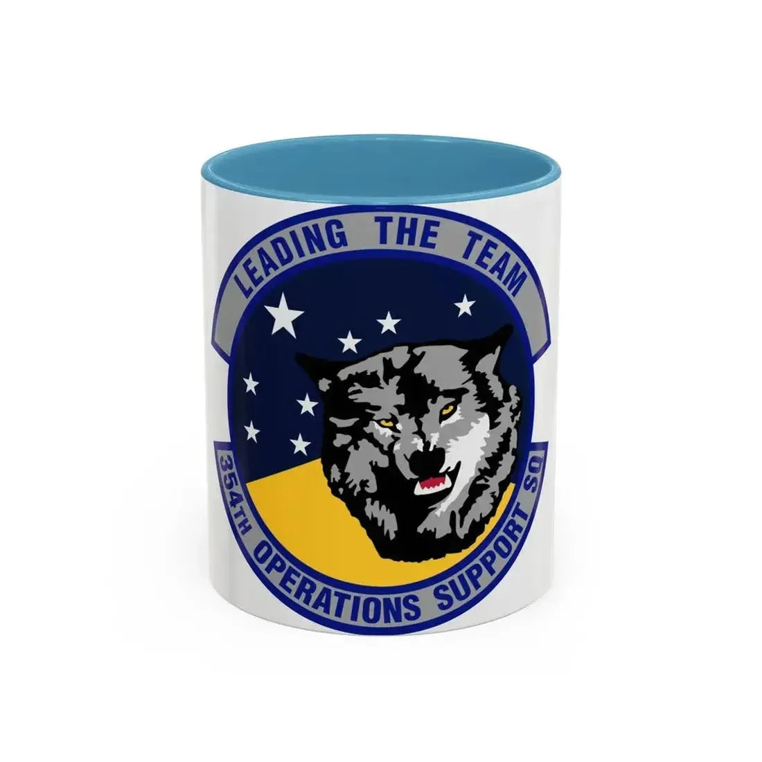 354th Operations Support Squadron (U.S. Air Force) Accent Coffee Mug 11oz Light Blue - Go Mug Yourself