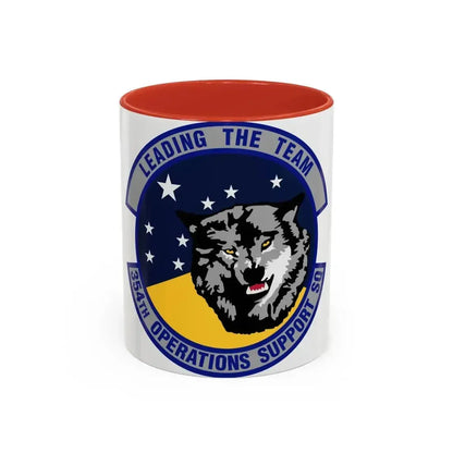 354th Operations Support Squadron (U.S. Air Force) Accent Coffee Mug 11oz Red - Go Mug Yourself